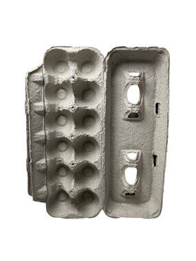 Recycled Egg Cartons For Dozen Eggs - 9 Pack Gray Pulp Material For Crafts